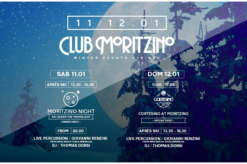 WEEK-END di festa firmato Moritzino: 11 & 12 Gennaio 2020